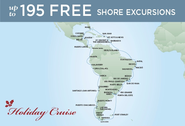 Regent's 62-Night Circle South America Cruise