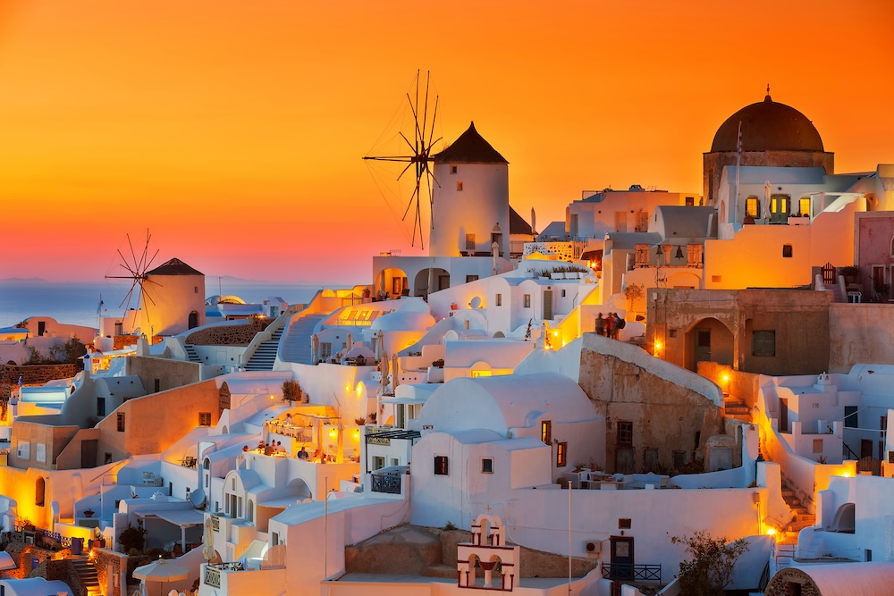 Oia at sunset, Santorini